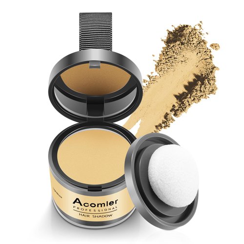 Acomler Instantly Root Cover Up Hairline Shadow Powder,Root Touch Up Hair Powder,Hairline Cover Gray Hair Coverage Hair Powder for Women Men with Eyebrows,Beard Line,Bald Spots (Light Blonde)