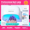 MEFA 34 Pcs Gel Nail Polish Kit with U V Light 48W, 20 Colors All Seasons Collection Nude Pink Red Gel Nail Polish Set with Base and Matte/Glossy Top Coat Nail Art Manicure Tools DIY Salon Home