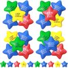 Kasyat 20 Pcs Star Shape Stress Balls Dodge Balls for Kids Motivational Stress Balls Stress Reliever Ball Tough Stress Ball Exercise Ball Sports Balls for Anxiety Party (Red, Green, Blue, Yellow)