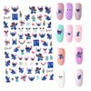 SANTA Cute Stit_ch Nail Stickers Kawaii Cartoon Nail Stikers Self-Adhesive Nail Decals for Women Girls Kids Nail Art Stickers (75+Decals)
