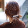 WHAVEL 2PCS Crystal Hair Barrettes for Women, Rhinestone Hair Clips Leaf French Barrette Wedding Hair Clips Bridal Hair Accessories for Women Bride Bridesmaid (Silver)
