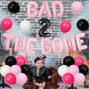 Balterever Bad Two the Bone Birthday Party Decorations for Girls Rock and Roll Music 2nd Birthday Party Supplies Born to Rock Decorations with Skull and Crossbones Balloons for 2 Years Old Girls
