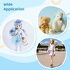 Tideme 4 Pcs Doll Stands, Adjustable Display Stands for 13-18in American Dolls, Action Figure Support Brackets, White Doll Organizing Holders, PVC Display Racks for Doll Accessories