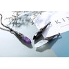 VadiForest Amethyst Dowsing Pendulum Reiki Hexagonal Crystal Stone Bronze Pendant Necklace for Divination, Meditation, Wicca, Energy Generator