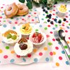 ZZJ 150 Dot Wax Paper Sheets Deli Wraps Tray&Basket Liner Deli Paper Polka Dot Printed Wax Paper Baking Paper Parchment Paper Greaseproof for Food 25 * 22cm (Colorful)