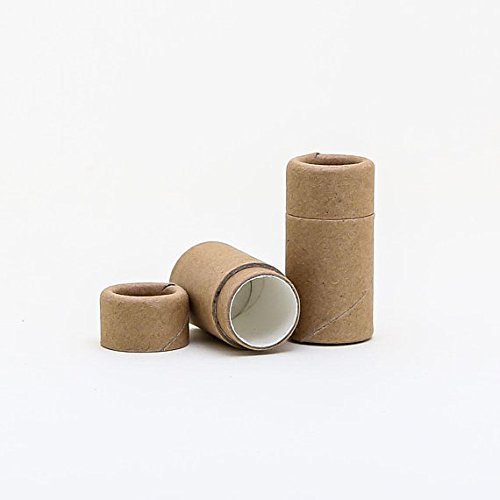 1/5 OZ Kraft Paperboard Lip Balm/Salve/Cosmetic/Lotion Tubes (100)