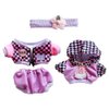 niannyyhouse 20cm Plush Doll Clothes Headband Hoodie Coat Pants Doll Dress Up (Purple)