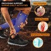 Doc Miller Calf Compression Sleeve 1 Pair 15-20 mmHg Firm Support Graduated for Sports Running Recovery Shin Splints Varicose Veins (Blue, L)