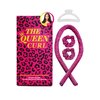 The Queen Curl Satin Headband for Heatless Overnight Curls & Frizz-Free Waves on All Hair Types | Sleep-In Hair Curlers with Hair Clip & Scrunchies (Pink Leopard)