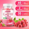 Sugar-Free CoQ10 Gummies 250mg, Coenzyme Q10 Supplements Plus Omega-3, Vitamin B6 & Zinc, High Absorption CoQ10 Supplement for Cellular Energy & Antioxidant Support, Raspberry Flavor, Vegan 120Cts
