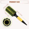 VOCOSTE Round Hair Brush, Hair Brushes for Women, Nylon Bristle Pins Round Brush, Styling Hair Brush for Wet, Dry, Wig, Straight Hair, Yellow, 10.04"x2.56"
