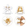 YKZFUI 10Pcs Small Mini Pearl Claw Clips with Flower Design, Hair Pins Hair Accessories for Women Girls, Bridal Wedding