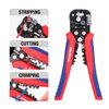 WORKPRO Self Adjusting Wire Stripper, 3-in-1 Automatic Wire Stripper/Cutter/Crimper, AWG10-24, 8 Inch Multi Pliers For Electrical Wire Stripping, Cable Cutting, Crimping,Red&blue