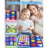 Walenty Toddler Busy Board Montessori Toys for 1 2 3 4 Year Old Boy Birthday Gifts, Busy Book Sensory Learning Toys for Toddlers 1-3, Educational Activities Airplane Car Travel Toys for Ages 2-4 Boys