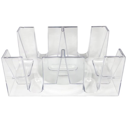 Yuanhe Canasta Playing Card Holder - 6 Deck Revolving Card Tray for Kids & Adults,Rotating Cards Holder for Poker, Canasta, Hand & Foot, Rummy,Go Fish,UNO Games