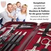 3 Swords Germany - brand quality 16 piece manicure pedicure grooming kit set for professional finger & toe nail care scissors clipper fashion leather case in gift box, Made in Solingen Germany (01597)