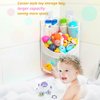 Ligereza Baby Bathtub Toy Storage - 17" x 13" Bathtub Toy Holder Mesh Bathtub Toy Holder Let Baby Bathtub Toys To Dry Faster, Bathtub Toy Organizer For 1-3 Year Old Toddler Bathtub Toys