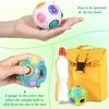 3 Pieces Stocking Stuffers Rainbow Ball Magic Cube in 3 Colors Puzzle Glow Ball Color Match Puzzle Cube Brain Teasers Games Stress Fidget Toy for Boys Girls Teens Adults Decompression,Christmas