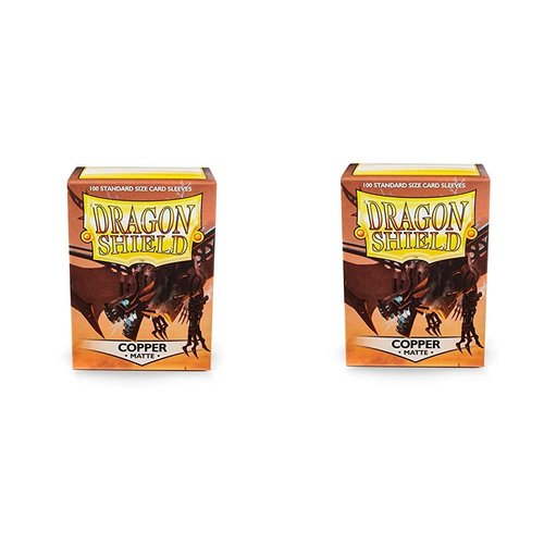 2 Packs Dragon Shield Matte Copper Standard Size 100 ct Card Sleeves Value Bundle! …