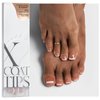btartboxnails XCOATTIPS Toe Nail Tips - Short French Tip Toenail Press Ons, 160Pcs Brown Soft Gel Toe Nail Tips, Soak Off Press On Toenails for Women