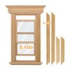 iLAND Dollhouse Accessories on 1/12 Scale, Wooden Dollhouse Window w/Molding in Neoclassical Style