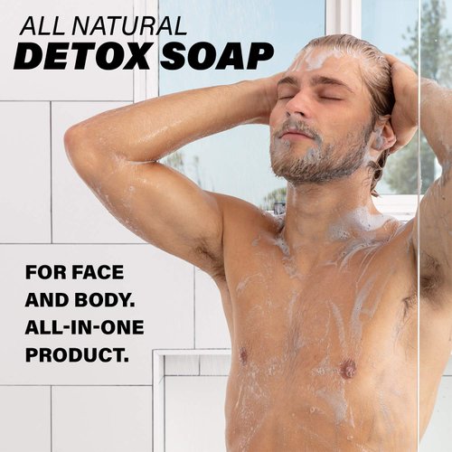 Southern Natural Activated Charcoal Soap Bar - For Dry, Sensitive Skin. Great For Face & Body. Made With Dead Sea Mud, Goat Milk & Peppermint Essential Oil. 4 oz bar