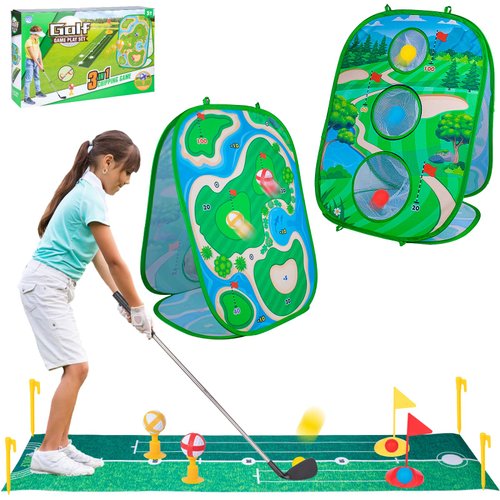 Awsoo 3 in 1 Toddler Golf Set Kids Golf Toys Set for Kids Golf Game for Kids Baby Golf 3 4 5 6 7 Year Old boy Birthday Gift