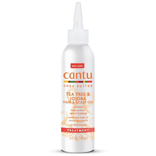 Cantu Hair & Scalp Oil with Shea Butter, Jojoba & Tea Tree, 6 fl oz (Packaging May Vary)