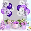16th Purple Birthday Balloons Decorations, 16PCS Purple White Happy 16th Birthday Confetti Latex Balloons for Girls Boys Happy Birthday Party Wedding Anniversary Indoor Outdoor Party Supplies,12 Inch