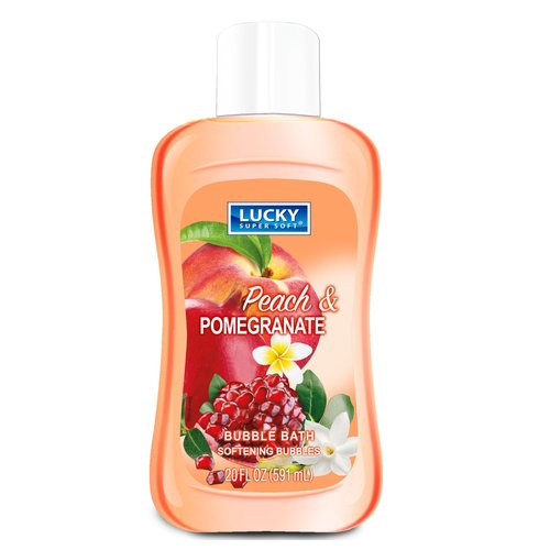 Lucky Super Soft Bubble Bath, Pomegranate & Peach, 20 Ounce