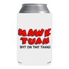 Hawk Tuah Spit on That Thang Funny Can Cooler - White with Red Text | Gag Gift, Christmas Stocking Stuffer, College Party, Halloween Drink Holder