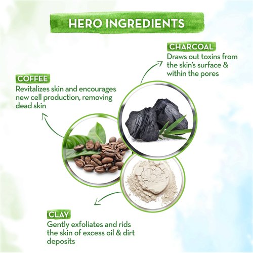 Mamaearth Activated Charcoal Face Wash | Controls Excess Oil & Unclog Pores | Purifying Facial Cleanser | Mildly Exfoliates with Coffee | 3.38 Fl Oz (100ml)