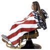 King Midas Vintage American Flag Barber Cape American Flag Hair Stylist Cape