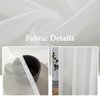 MIULEE 2 Panels Solid Color Sheer Window Curtains Elegant Window Voile Panels/Drapes/Treatment for Bedroom Living Room (54X108 Inches Ivory)