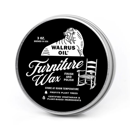 WALRUS OIL - Furniture Wax Polish - Easy to Use Wood Maintenance and Polishing Wax for Furniture and Wooden Surfaces. 3oz Can