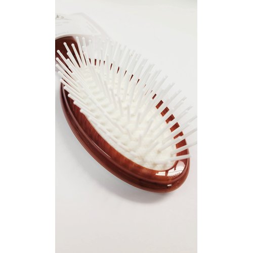 Janeke Small Oval Pneumatic Brush - Brown