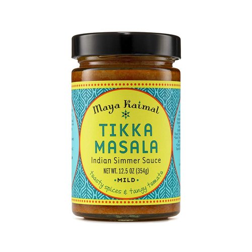 Maya Kaimal Tikka Masala Sauce, Mild Indian Simmer Sauce with Tomato and GaramMasala Spices. Vegetarian, Gluten Free, 12.5 oz