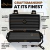 Cigar Caddy 3400 Matte Black Travel Cigar Humidor Case with Airtight Seal | Portable Humidor Box Cigar Travel Kit | Waterproof, Crush-Proof Cigar Holder with Humidifier Disc, Holds 5 Churchill Cigars