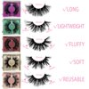 Mink Lashes Bulk Ninglash 10 Pack False Eyelashes, 18-22MM Real Mink EyeLashes, Thick HandMade Full Strip Lashes, Crueltyl Free Fluffy Lash, 5D Mink Lashes Wholesale