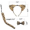 Halloween Cat Ears Headband Kitty Bow Tie Tail Women Cat Hair Hoops Kitten Hair Bands Headpiece Hairband Christmas Birthday Party Decoration Cosplay Costume Handmade Hair Accessories Leopard Print