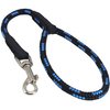 Dogs My Love 18-inch Rope Dog Leash Short (Blue/Black, Medium 7/16" (10mm) diam)