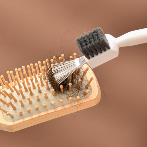 Hair Brush Cleaner Tool Double Action Metal Wire Comb Cleaner Hair Brush Rake 2-in-1 Remove Hair Dust Stiff Bristles, Home and Salon Use