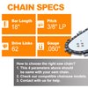 SUNGATOR 3-Pack 18 Inch Chainsaw Chain SG-S62, 3/8" LP Pitch - .050" Gauge - 62 Drive Links, Compatible with Craftsman, Ryobi, Homelite, Poulan