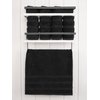 American Soft Linen Luxury Hand Towels for Bathroom, 100% Cotton Turkish 4 Piece Hand Towel Set, 600 GSM Hand Face Towels for Kitchen, Black Hand Towels