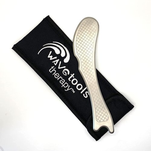 Wavetools Therapy professional medical grade Arete muscle scraper and massage tool. 8 unique arcs, double beveled edges for gua sha, fascial release, muscle aches, tendonitis, and scar tissue.
