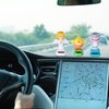6 Pcs Solar Powered Dancing Animal Dolls Swinging Animated Bobble Dancer Window Sun Catcher Car Decor Portable Suncatchers,Frog Angel Shark Flamingo Home Car Ornament Kids Toys Gifts