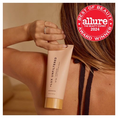 + Lux Unfiltered N°32 CLASSIC Gradual Self Tanning Cream in Rosewood, Hydrating Self Tanning Lotion, Gluten Free, Vegan + Cruelty Free Self Tanner, Luxurious Sunless Tanner Loaded with Antioxidants