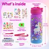 Mocoosy Decorate Your Own Water Bottle Crafts Kit for Girls 8-12, Unicorn & Mermaid Painting Crafts, Fun Arts and Crafts Supplies Girly Toys Birthday Gift Christmas Stocking Stuffers for Kids Ages 4-6