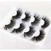 wiwoseo 25MM Lashes False Eyelashes Long Dramatic Faux Mink Fake Eye Lashes Thick Cross Fluffy Volume 4 Pairs Pack