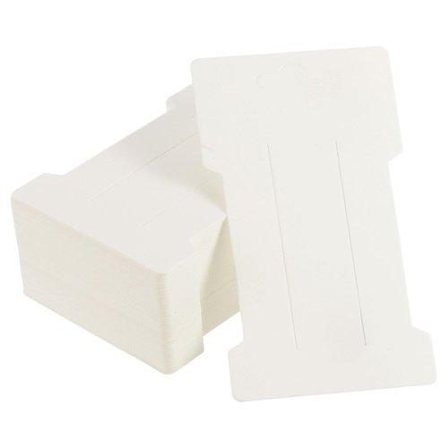 PATIKIL Hair Clip Display Cards, 100 Pack Paper Cardboard Hair Bow Holder Rectangle Hair Barrette...